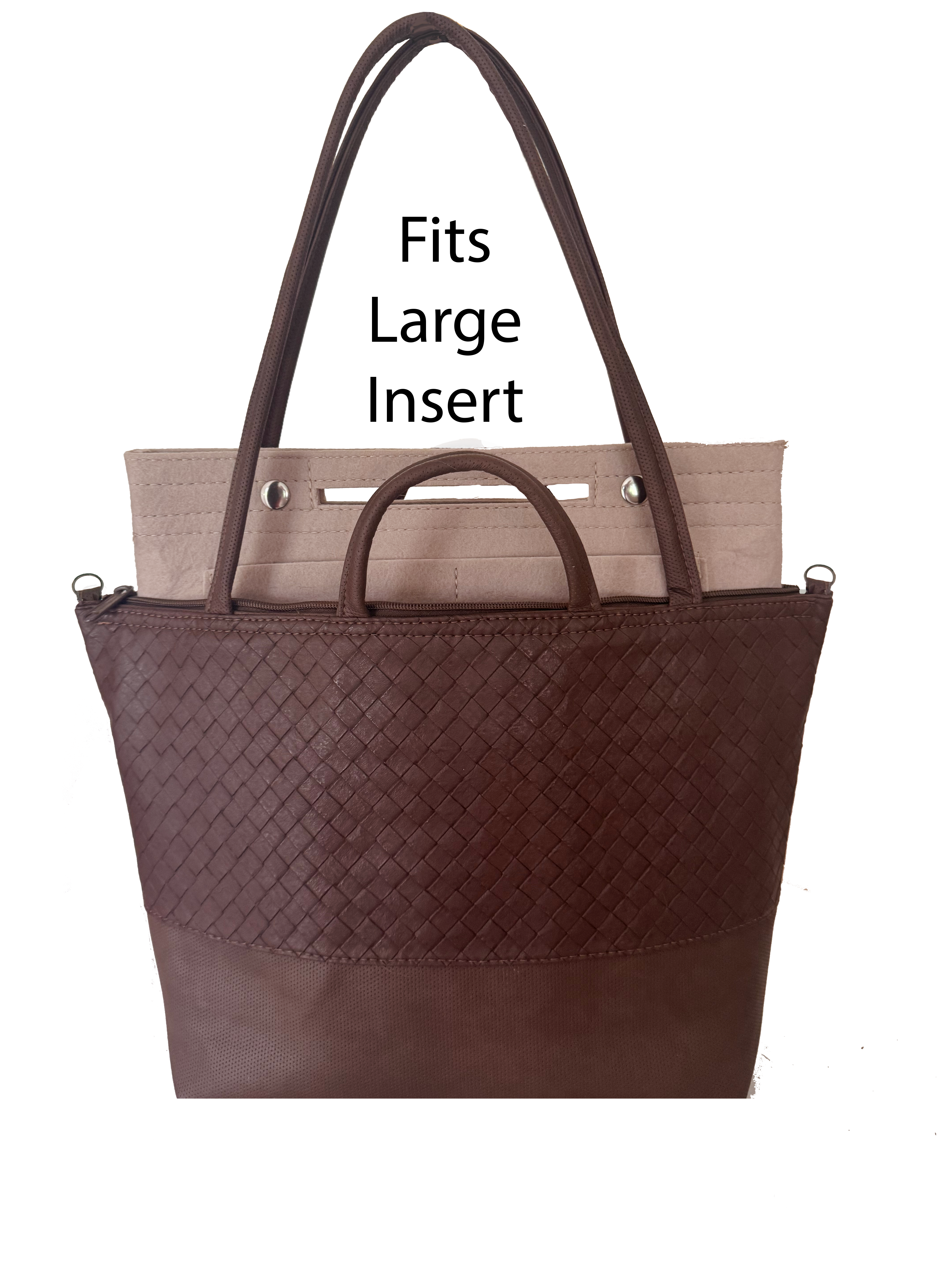 "Classic" Brown Leatherette Basketweave