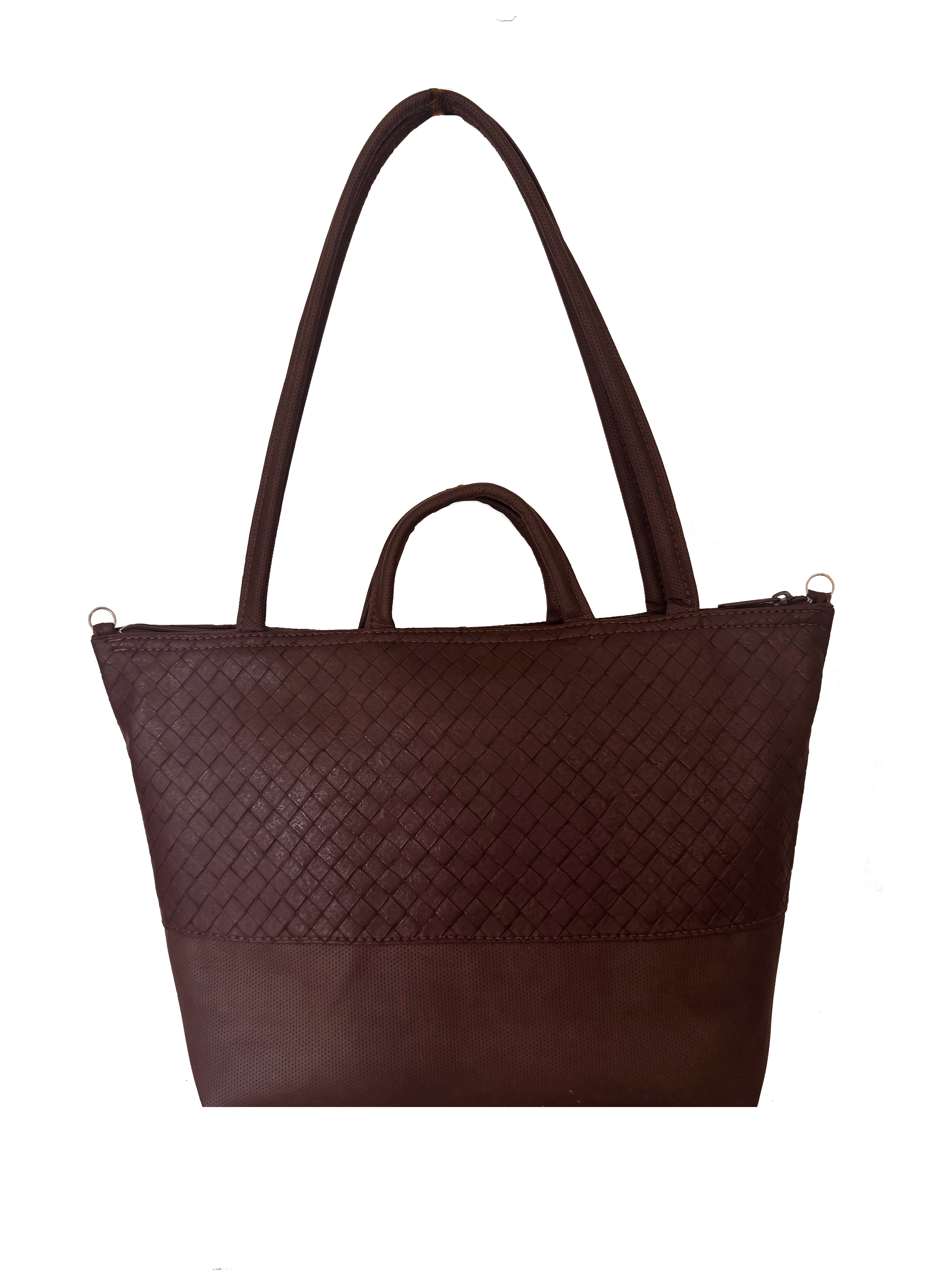 "Classic" Brown Leatherette Basketweave