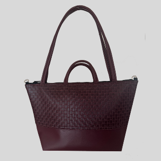 Burgundy & Basketweave