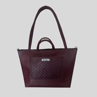 Burgundy & Basketweave
