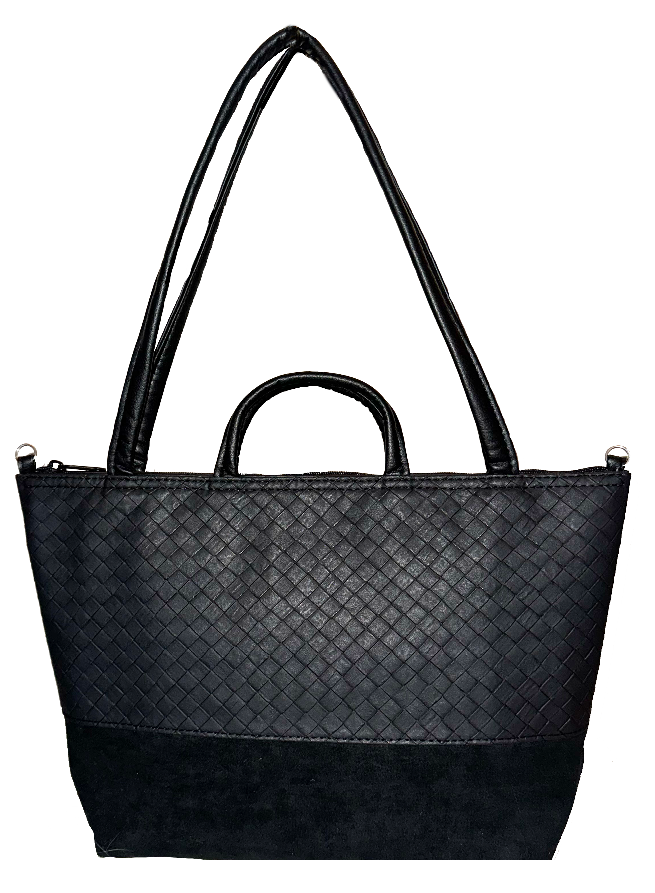 "Classic" Black Suede & Basketweave