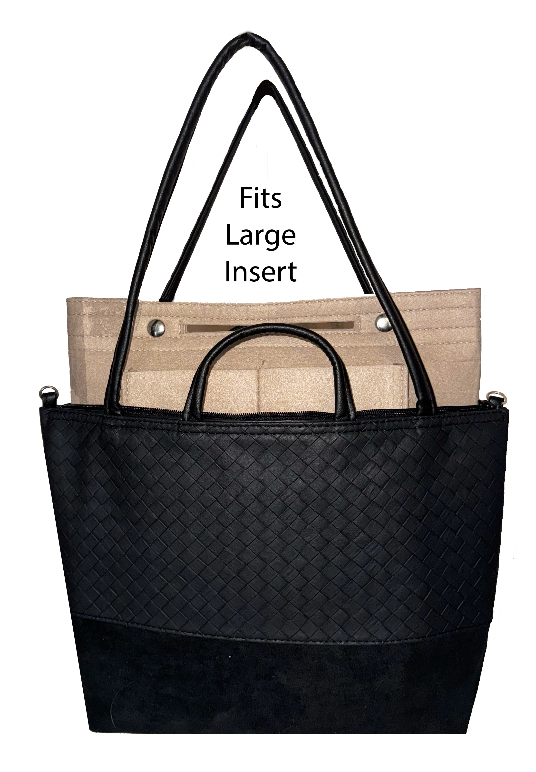 "Classic" Black Suede & Basketweave